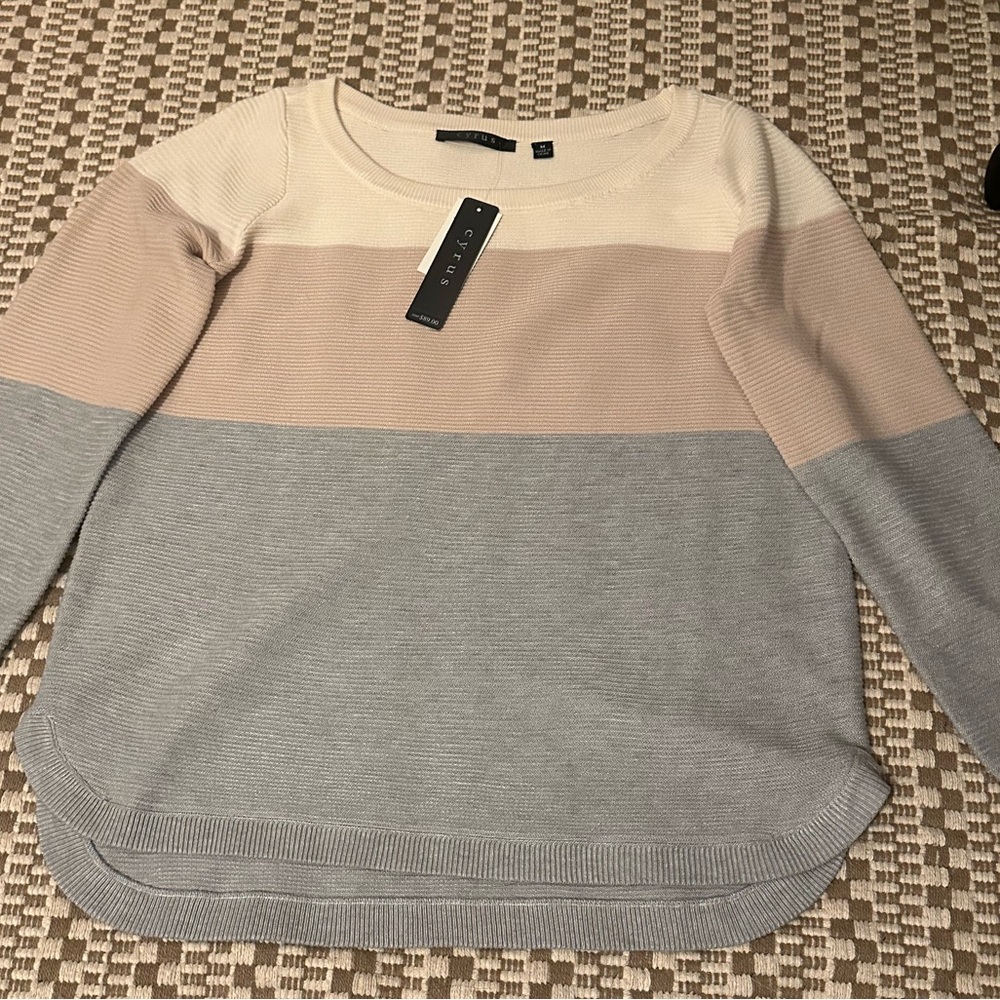 Cyrus Cream, Tan, & Gray Sweater